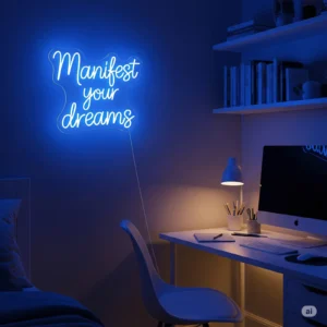 Led neoninė iškaba "Manifest your dreams"