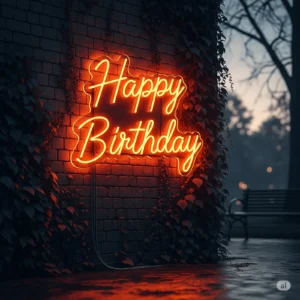 Led neono užrašas "Happy Birthday"