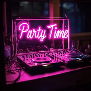 Led neoninė iškaba "Party Time"
